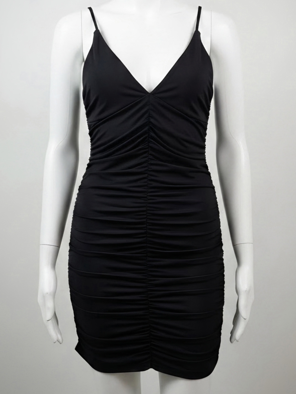 H & M RUCHED BODYCON MINI DRESS